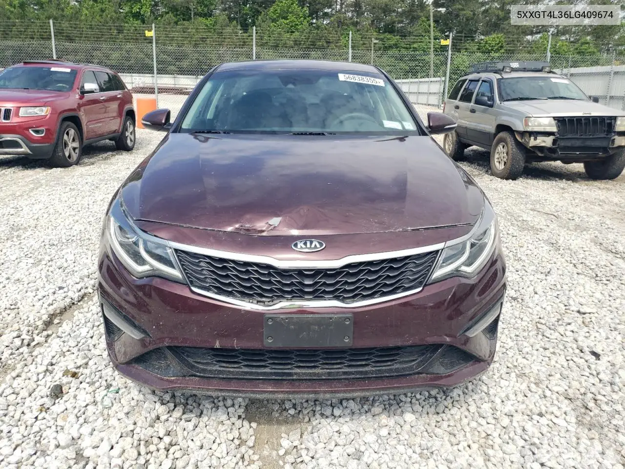 2020 Kia Optima Lx VIN: 5XXGT4L36LG409674 Lot: 56838355