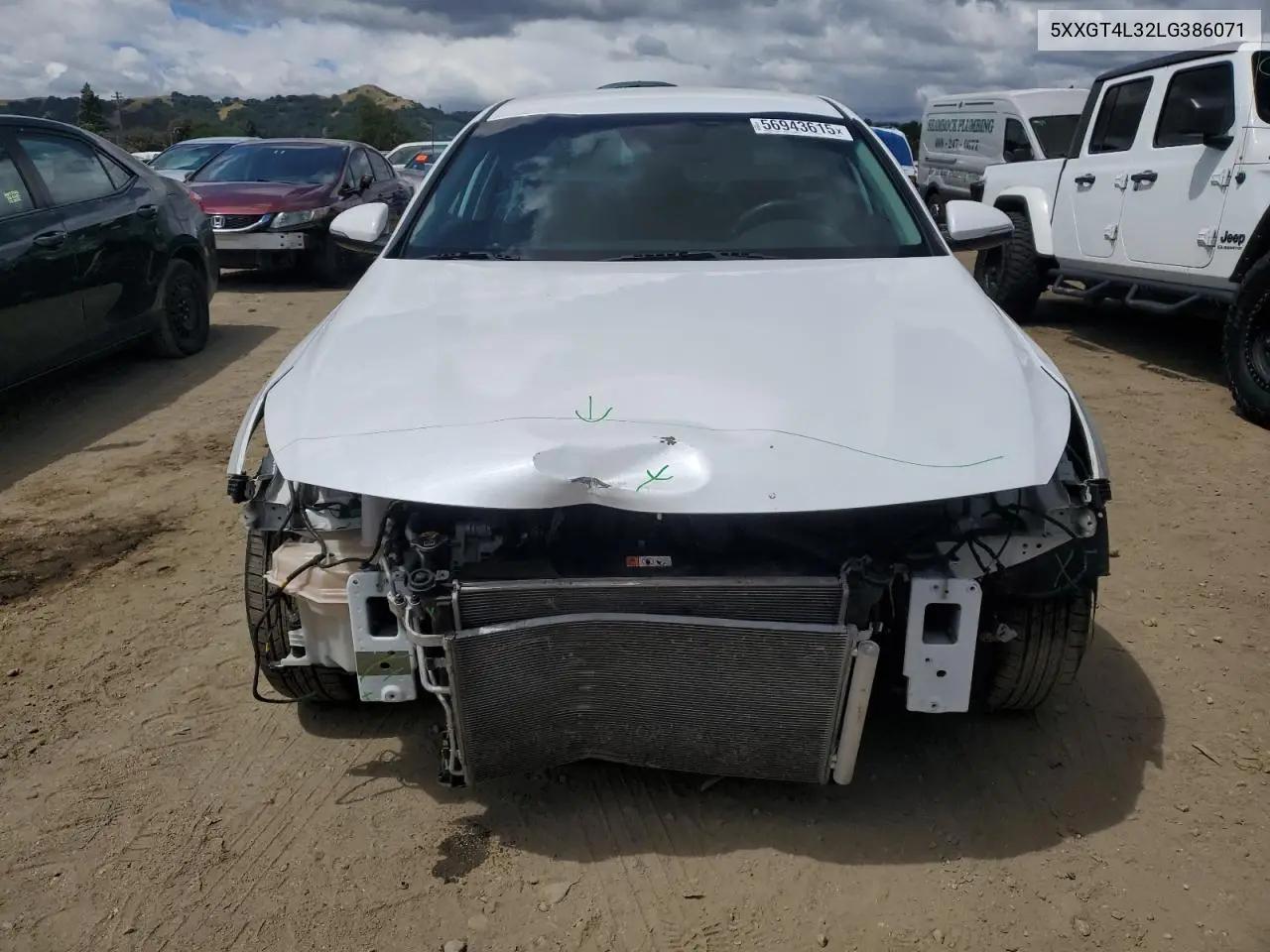 2020 Kia Optima Lx VIN: 5XXGT4L32LG386071 Lot: 56943615