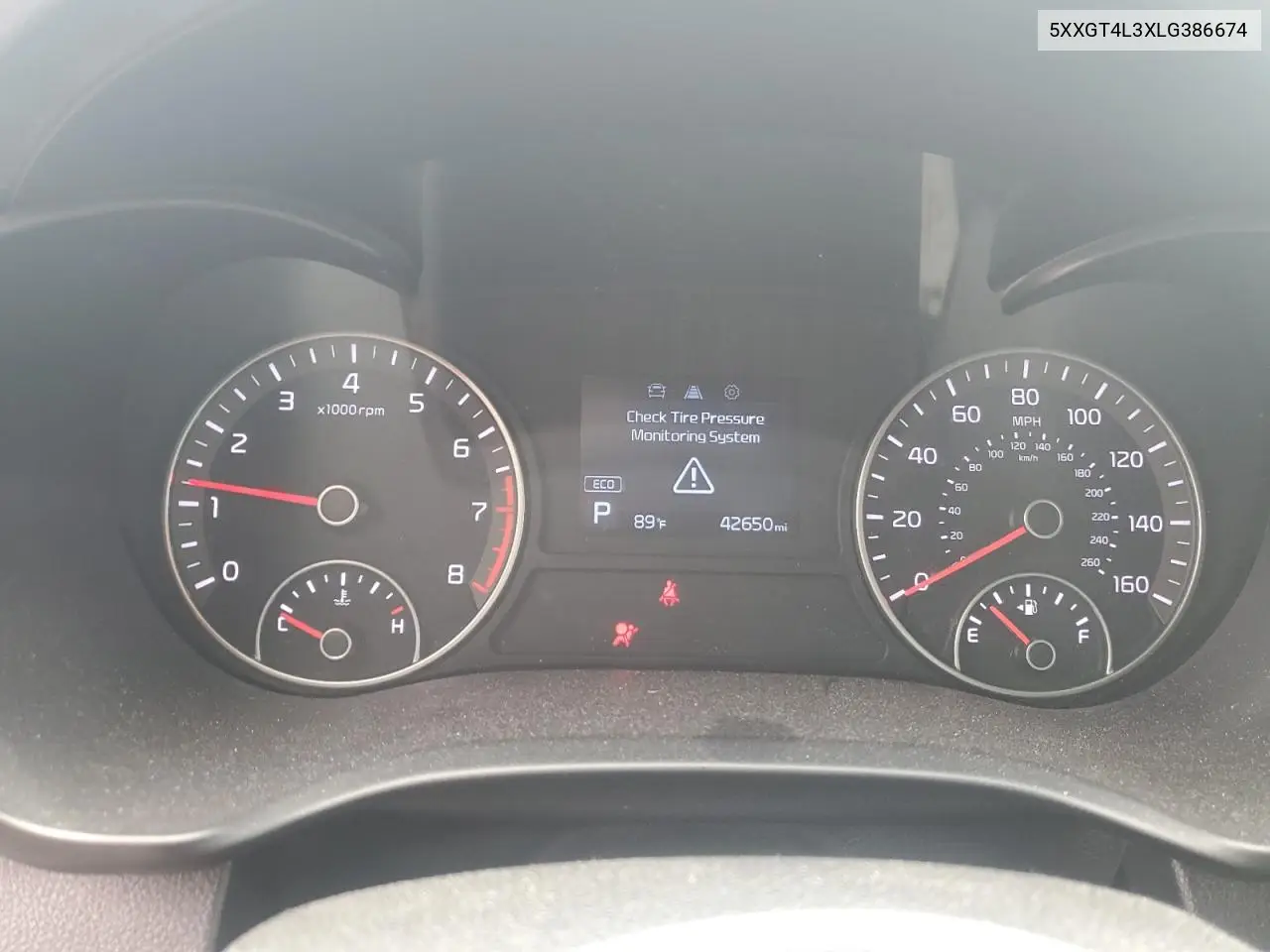 2020 Kia Optima Lx VIN: 5XXGT4L3XLG386674 Lot: 62614095