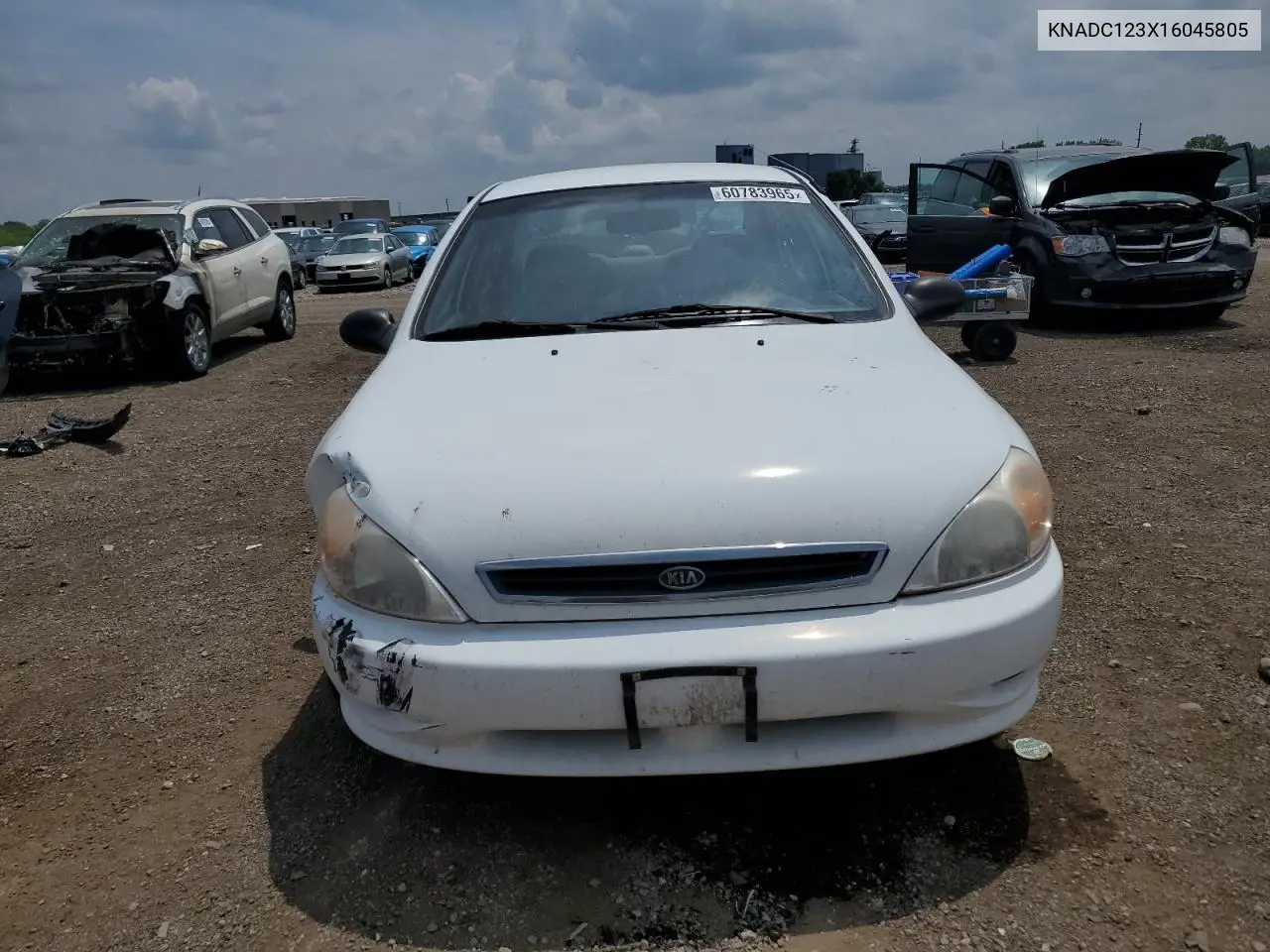 2001 Kia Rio VIN: KNADC123X16045805 Lot: 60783965