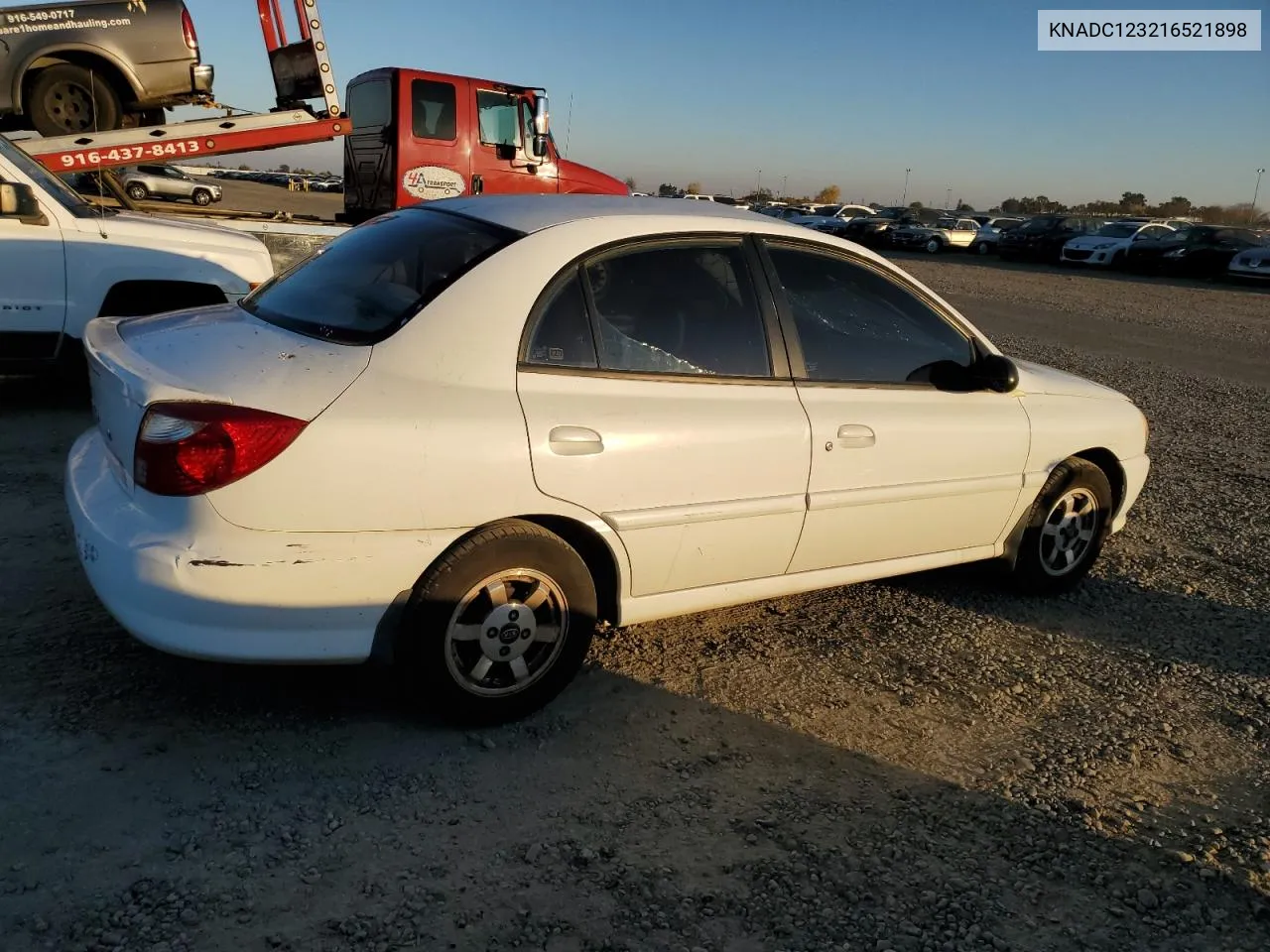 2001 Kia Rio VIN: KNADC123216521898 Lot: 82702174