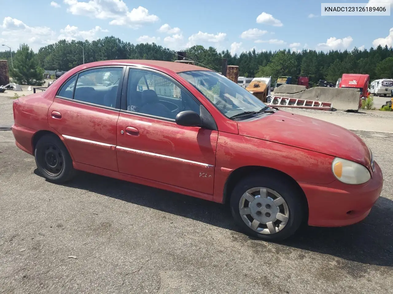 2002 Kia Rio VIN: KNADC123126189406 Lot: 61851715