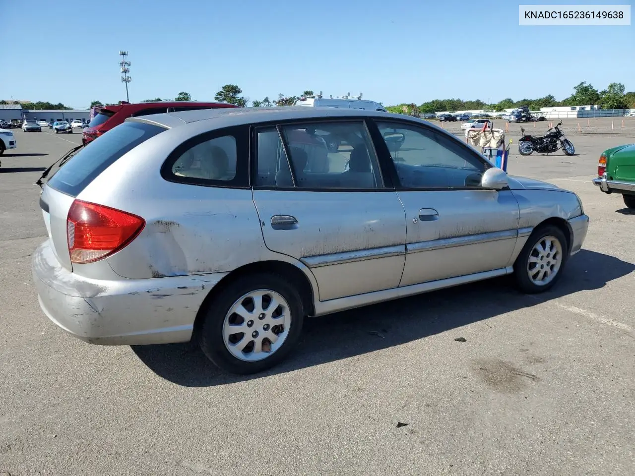 2003 Kia Rio Cinco VIN: KNADC165236149638 Lot: 61282235