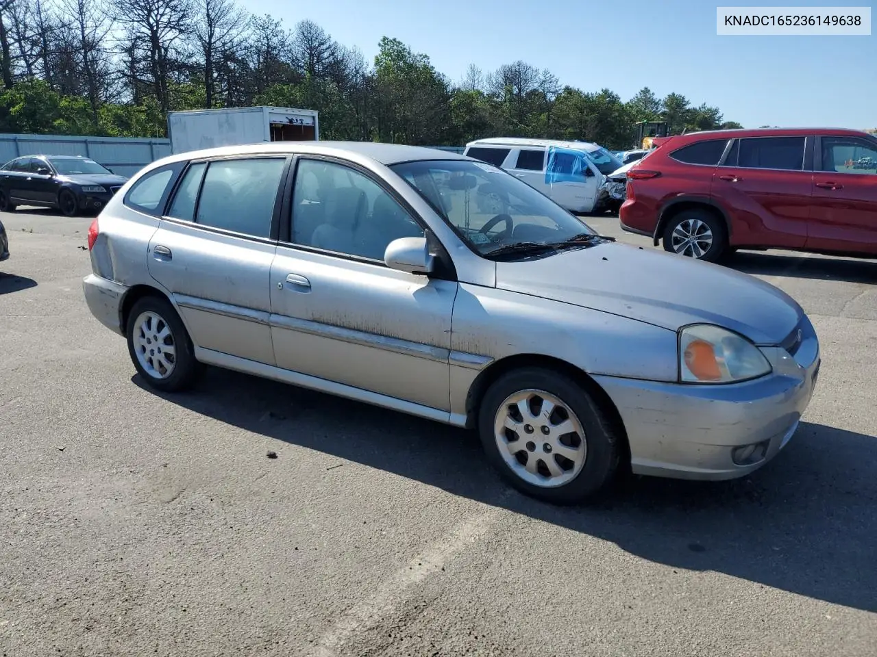 2003 Kia Rio Cinco VIN: KNADC165236149638 Lot: 61282235