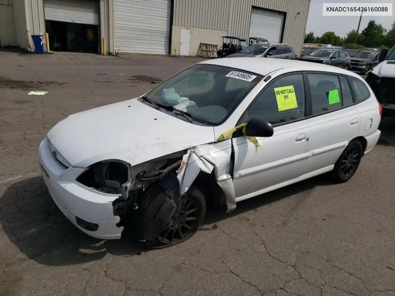 2003 Kia Rio Cinco VIN: KNADC165436160088 Lot: 61349605