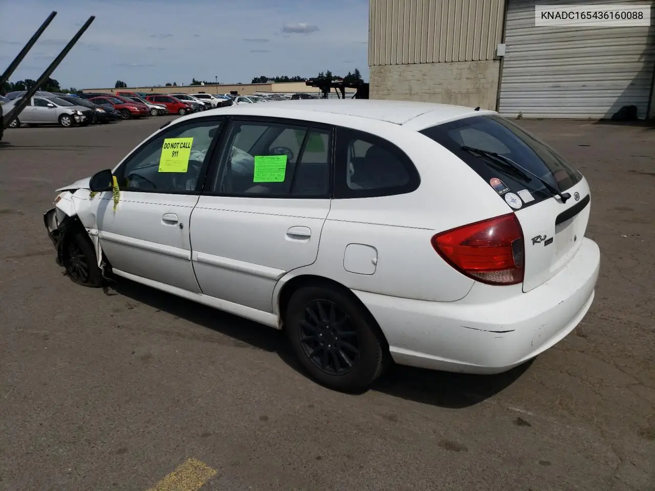 2003 Kia Rio Cinco VIN: KNADC165436160088 Lot: 61349605