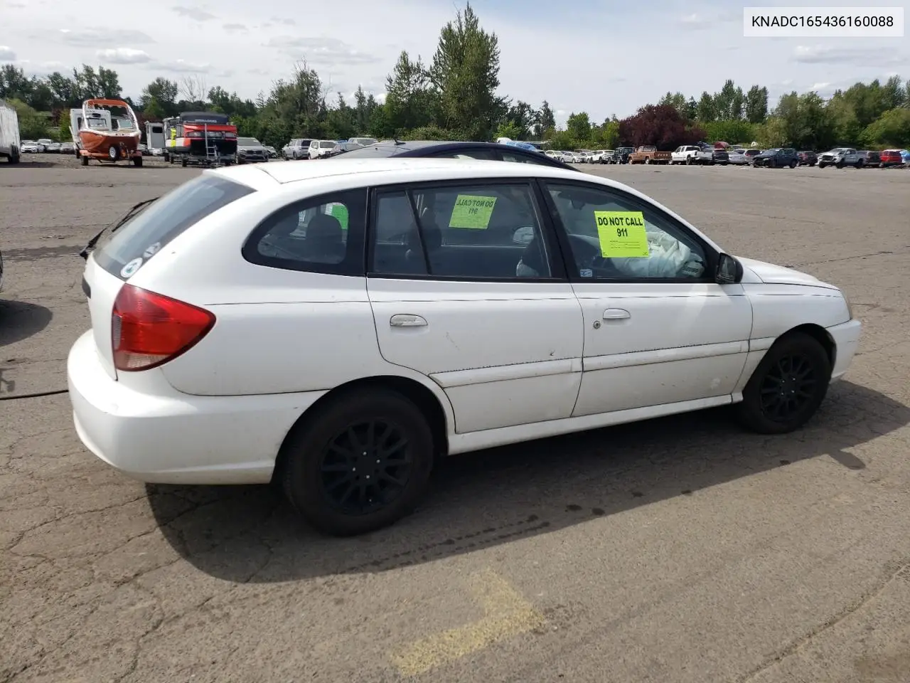 2003 Kia Rio Cinco VIN: KNADC165436160088 Lot: 61349605
