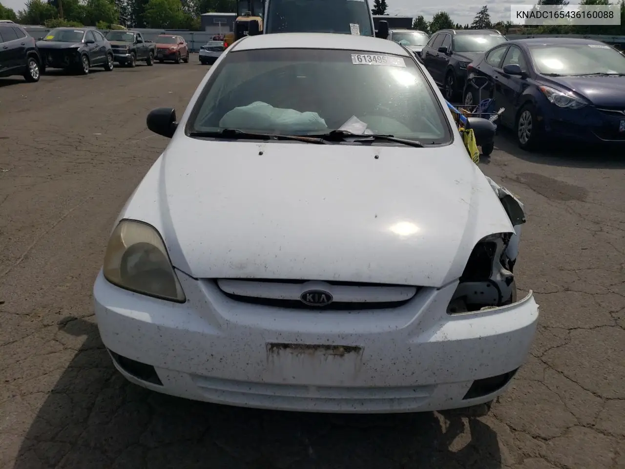 2003 Kia Rio Cinco VIN: KNADC165436160088 Lot: 61349605
