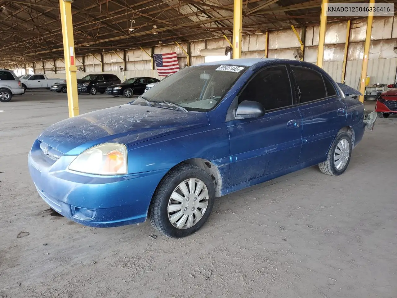 2004 Kia Rio VIN: KNADC125046336416 Lot: 60987445