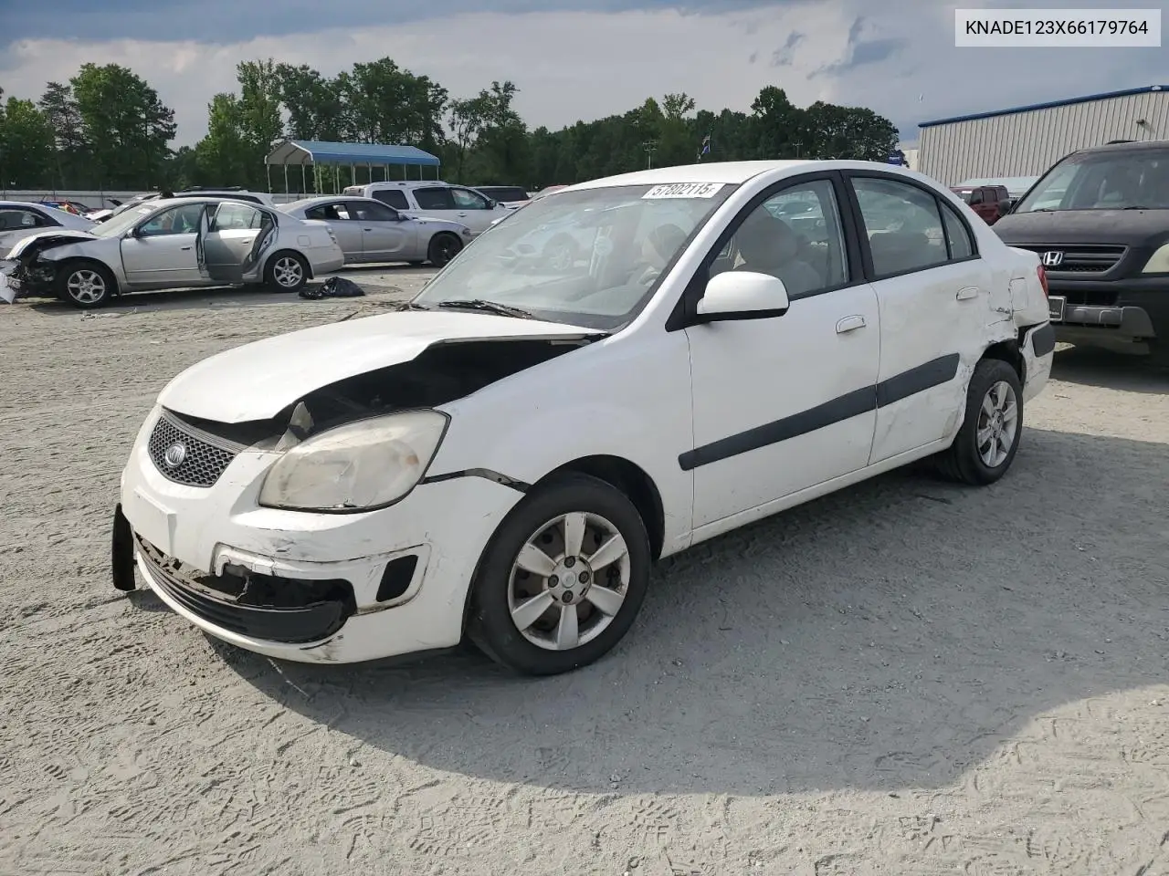 2006 Kia Rio VIN: KNADE123X66179764 Lot: 57802115