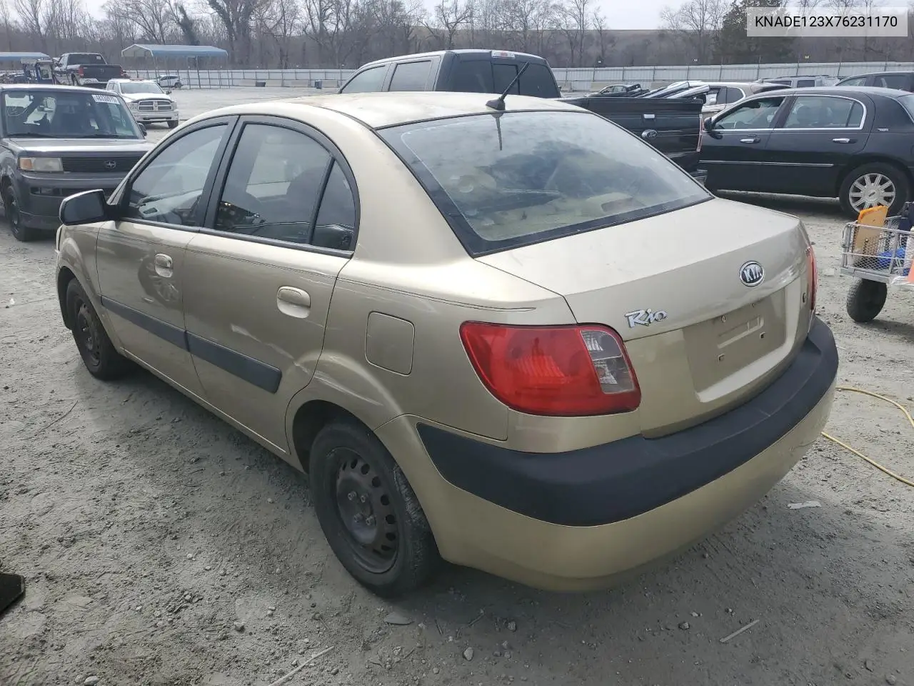 2007 Kia Rio Base VIN: KNADE123X76231170 Lot: 48361875