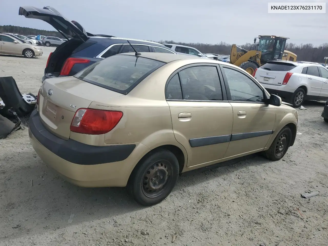2007 Kia Rio Base VIN: KNADE123X76231170 Lot: 48361875