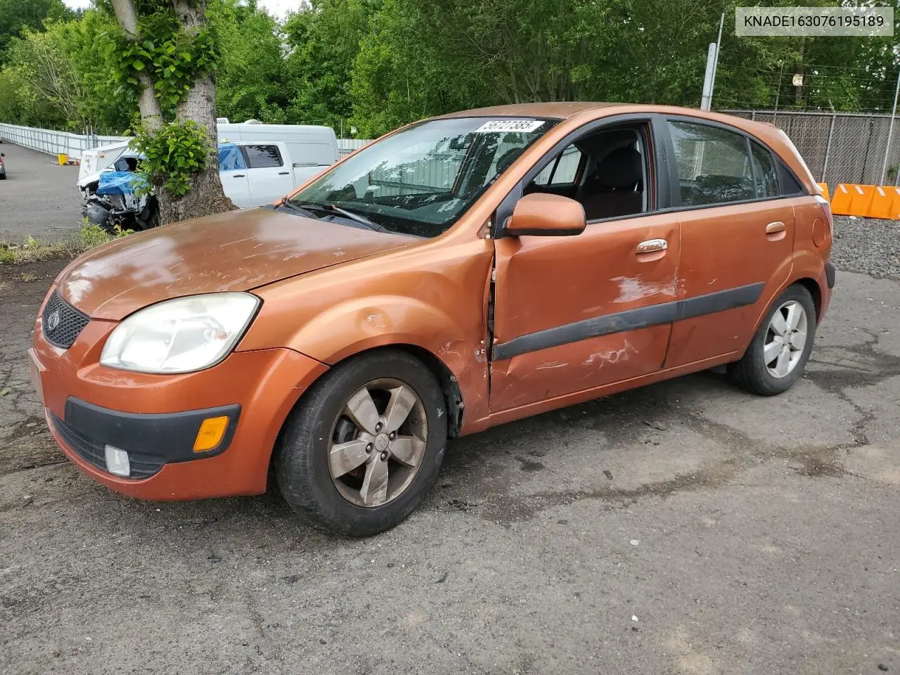 2007 Kia Rio 5 Sx VIN: KNADE163076195189 Lot: 56727385