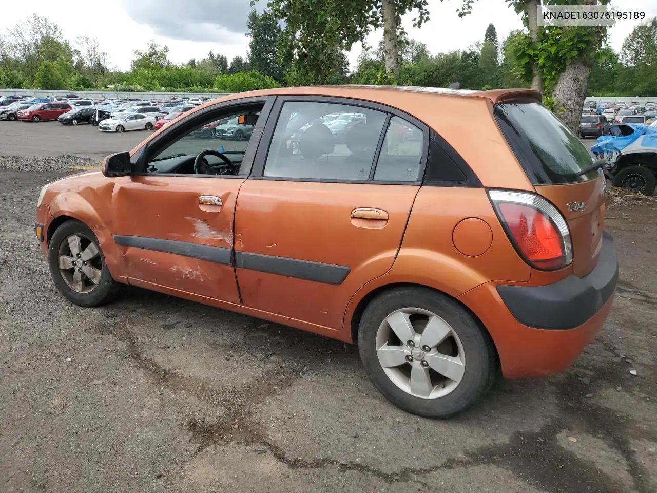 2007 Kia Rio 5 Sx VIN: KNADE163076195189 Lot: 56727385