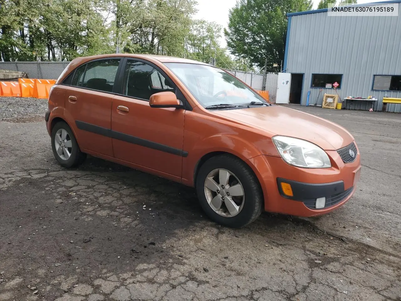 2007 Kia Rio 5 Sx VIN: KNADE163076195189 Lot: 56727385
