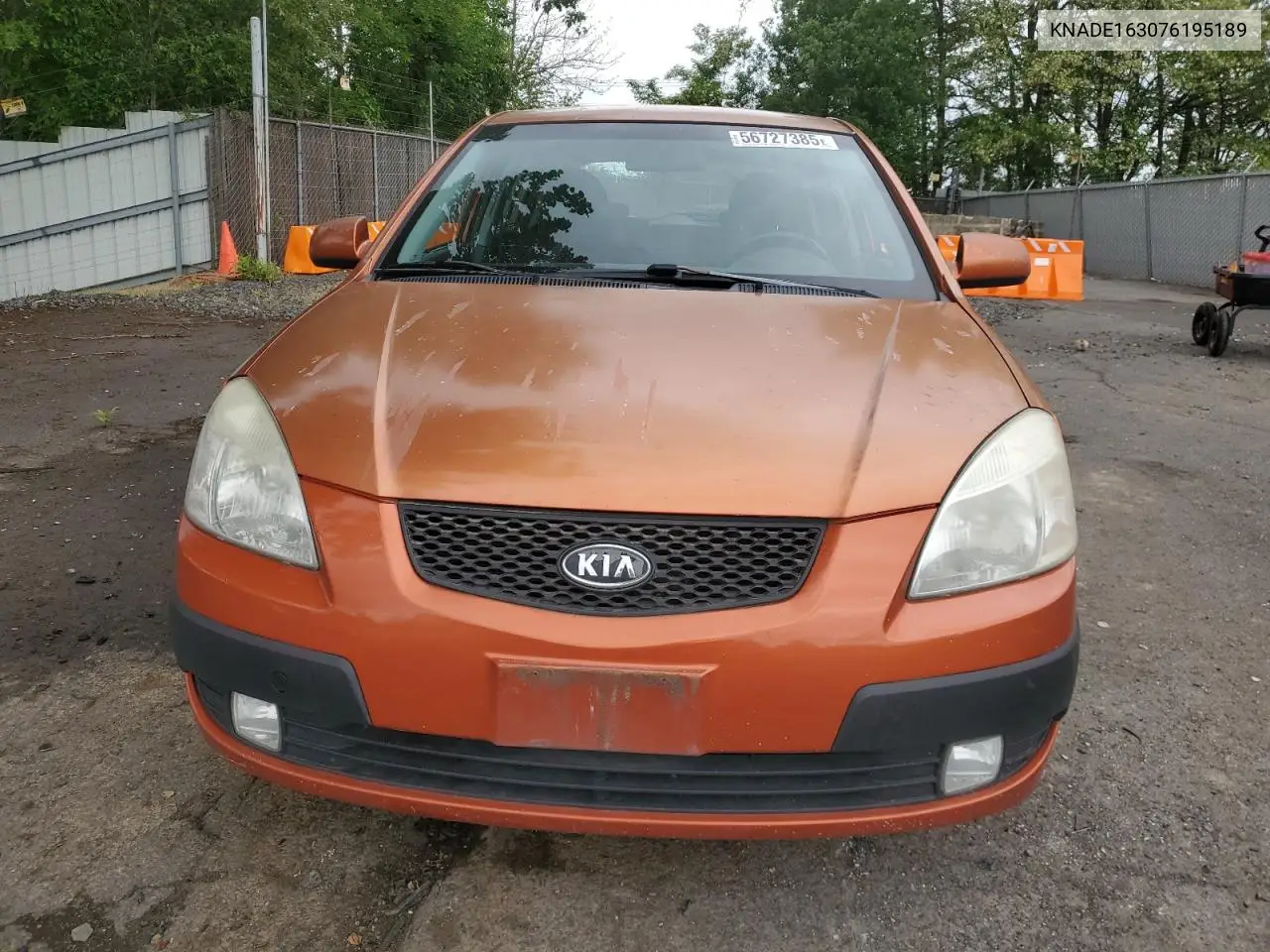 2007 Kia Rio 5 Sx VIN: KNADE163076195189 Lot: 56727385