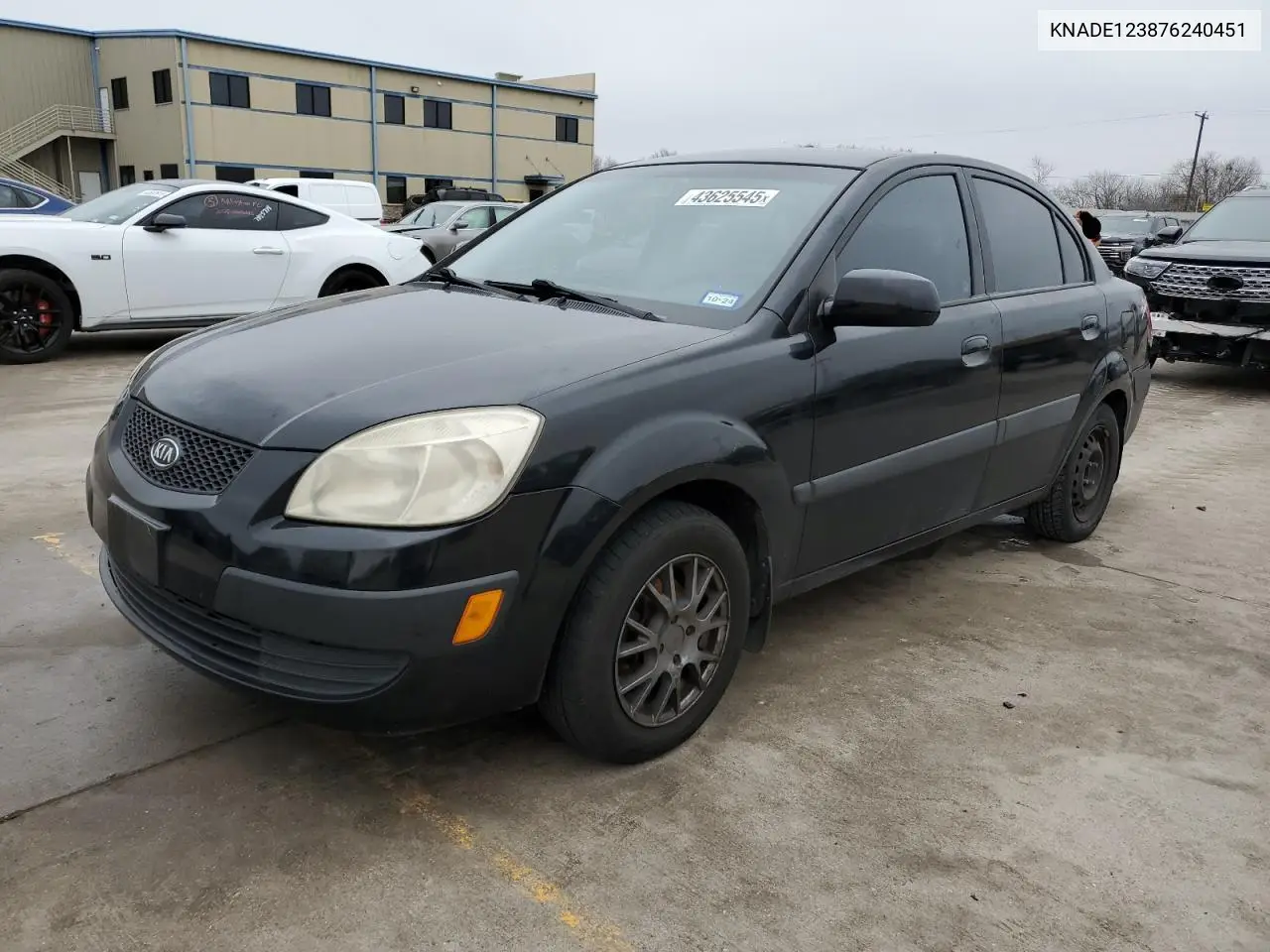 2007 Kia Rio Base VIN: KNADE123876240451 Lot: 57044685