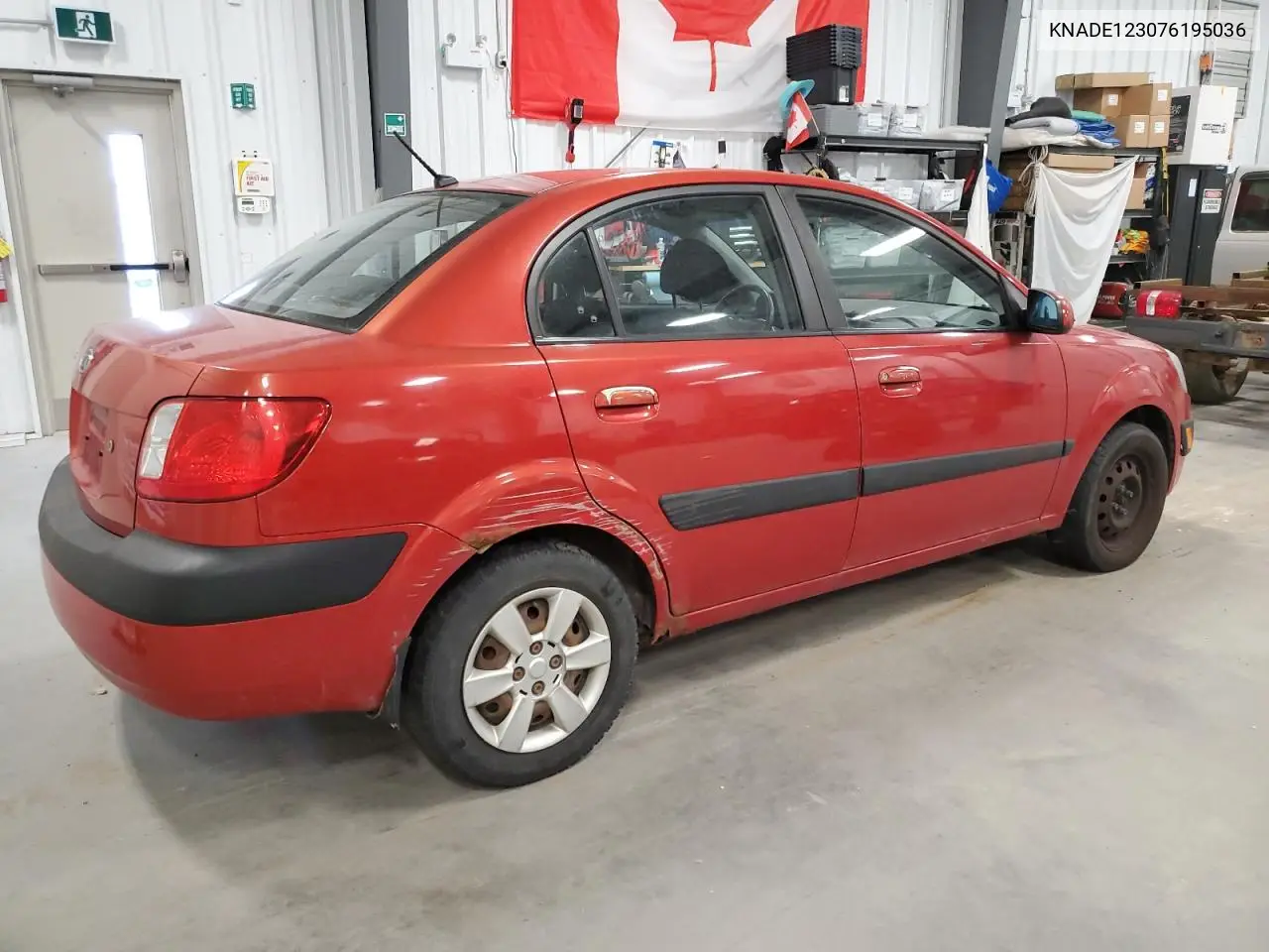 2007 Kia Rio Base VIN: KNADE123076195036 Lot: 62944085
