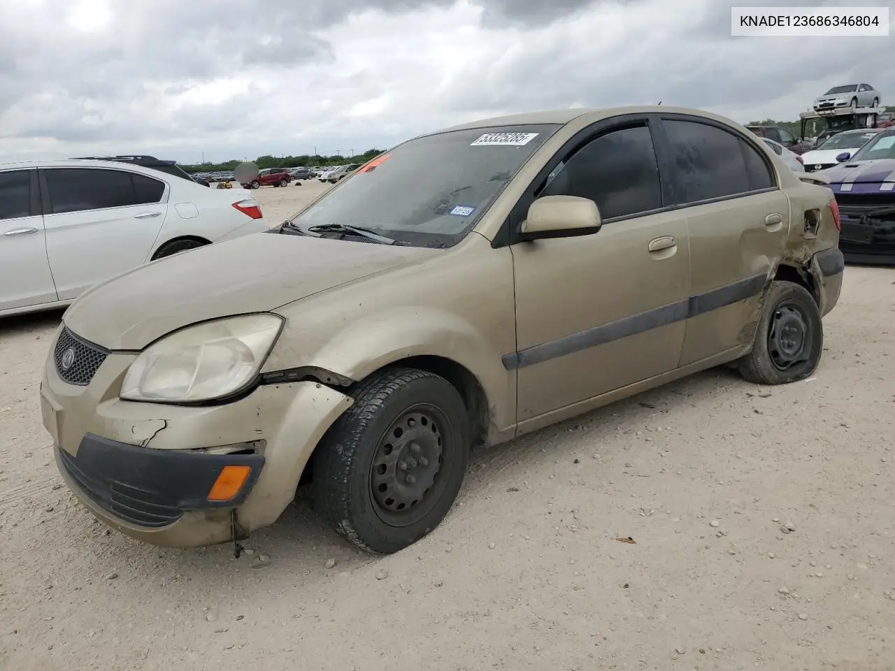 2008 Kia Rio Base VIN: KNADE123686346804 Lot: 53325285