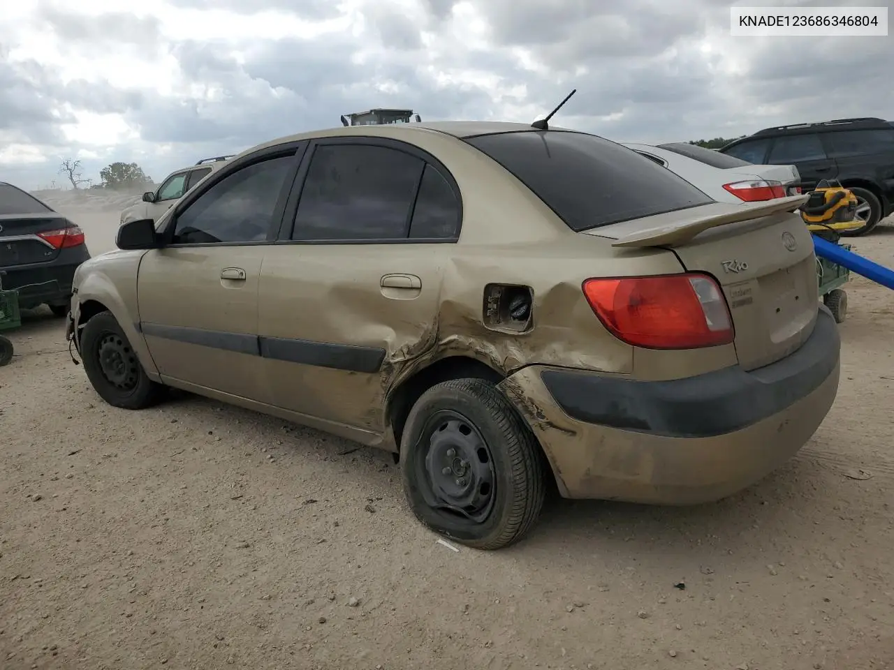 2008 Kia Rio Base VIN: KNADE123686346804 Lot: 53325285