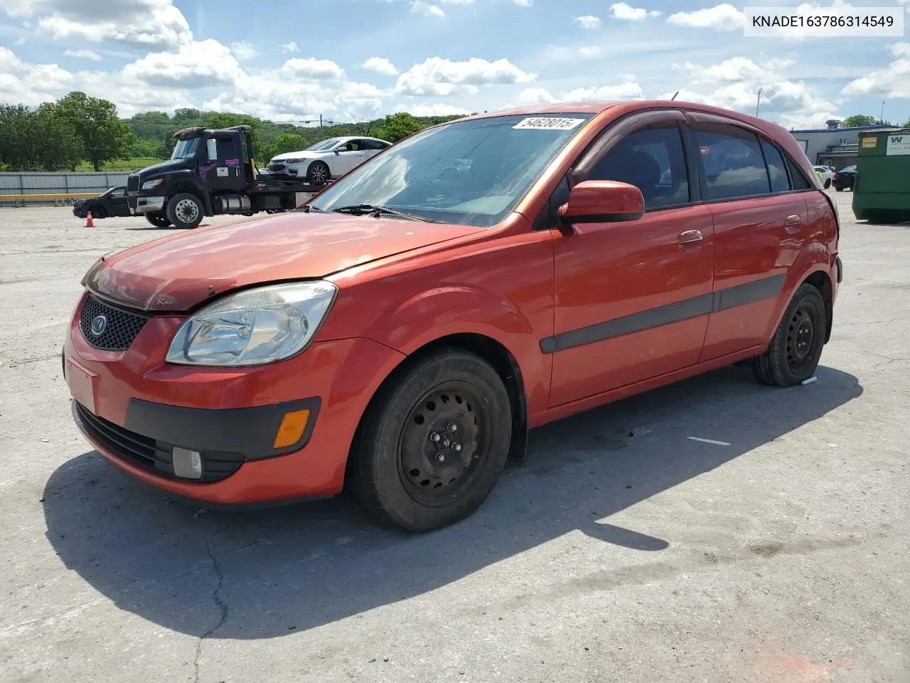 2008 Kia Rio 5 Sx VIN: KNADE163786314549 Lot: 54628015