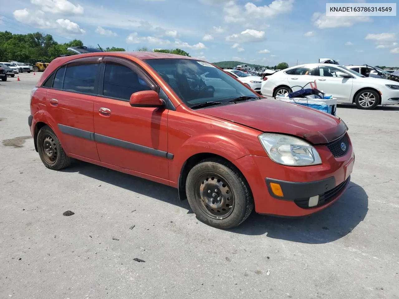 2008 Kia Rio 5 Sx VIN: KNADE163786314549 Lot: 54628015