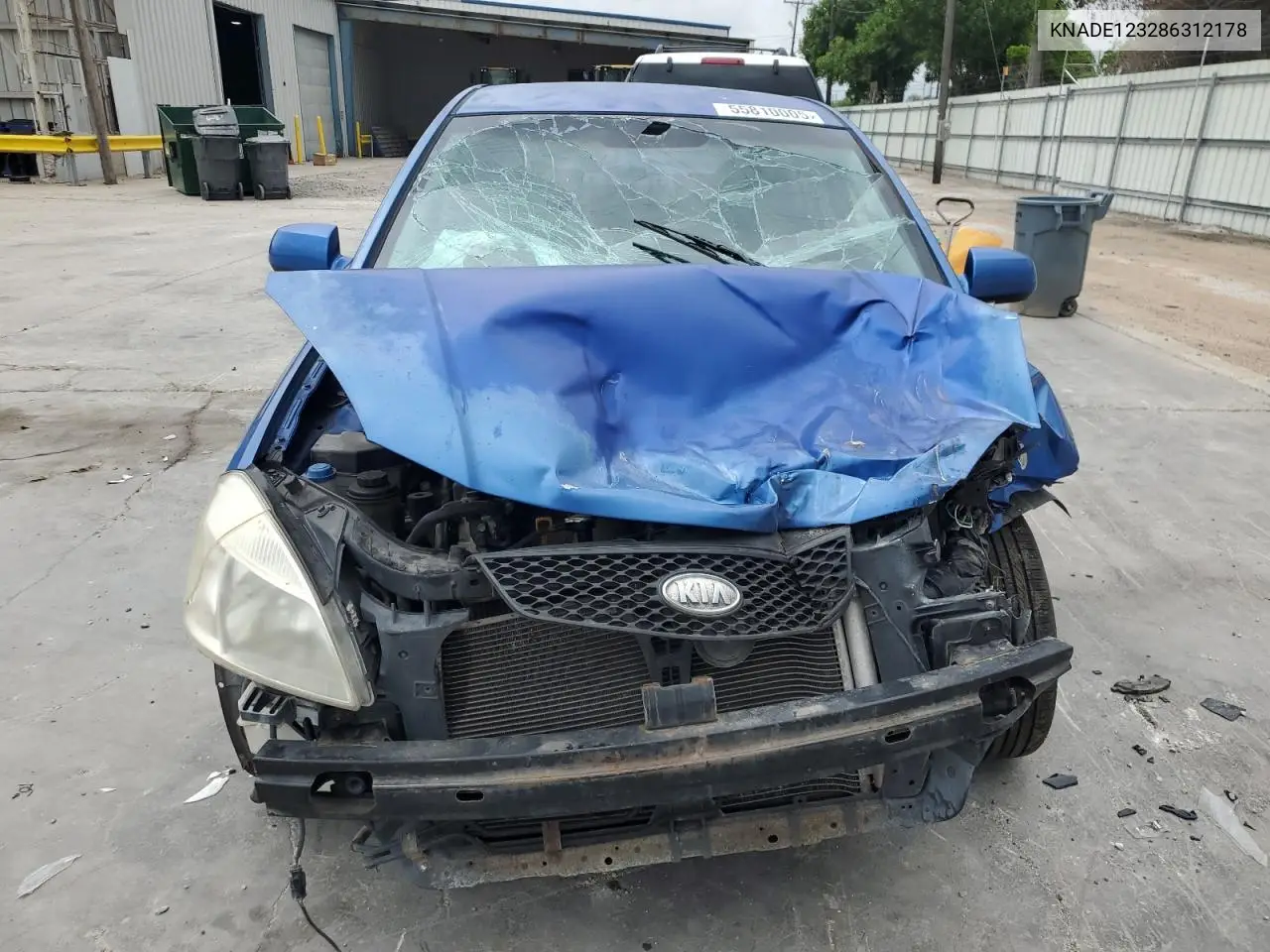 2008 Kia Rio Base VIN: KNADE123286312178 Lot: 55810005