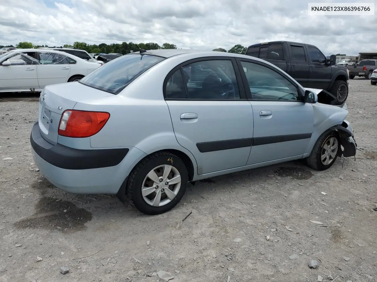 2008 Kia Rio Base VIN: KNADE123X86396766 Lot: 61716425