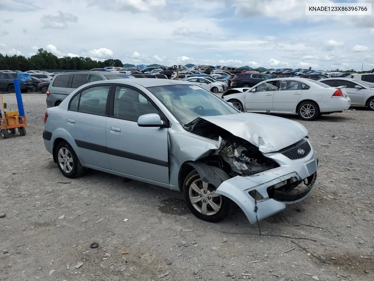 2008 Kia Rio Base VIN: KNADE123X86396766 Lot: 61716425