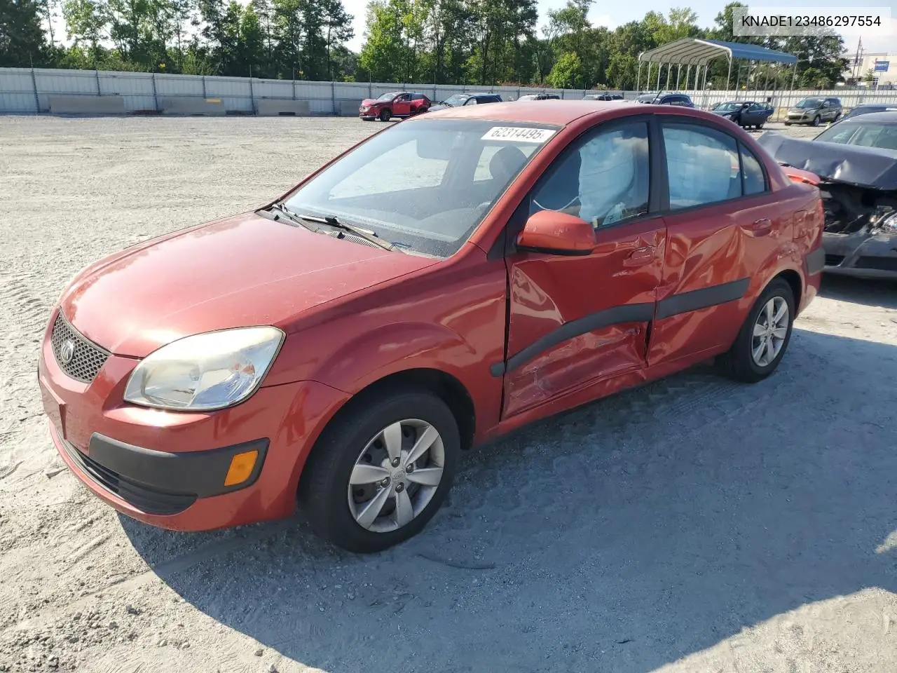 2008 Kia Rio Base VIN: KNADE123486297554 Lot: 62314495