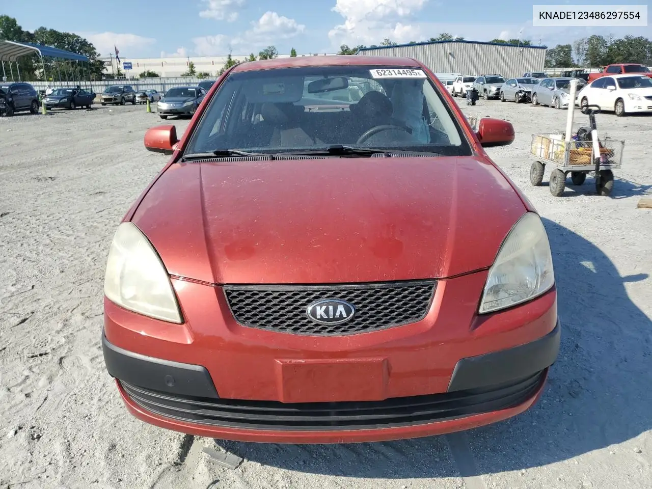 2008 Kia Rio Base VIN: KNADE123486297554 Lot: 62314495