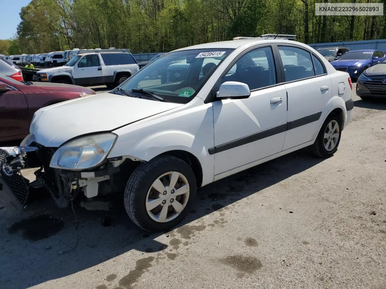 2009 Kia Rio Base VIN: KNADE223296502893 Lot: 54206415