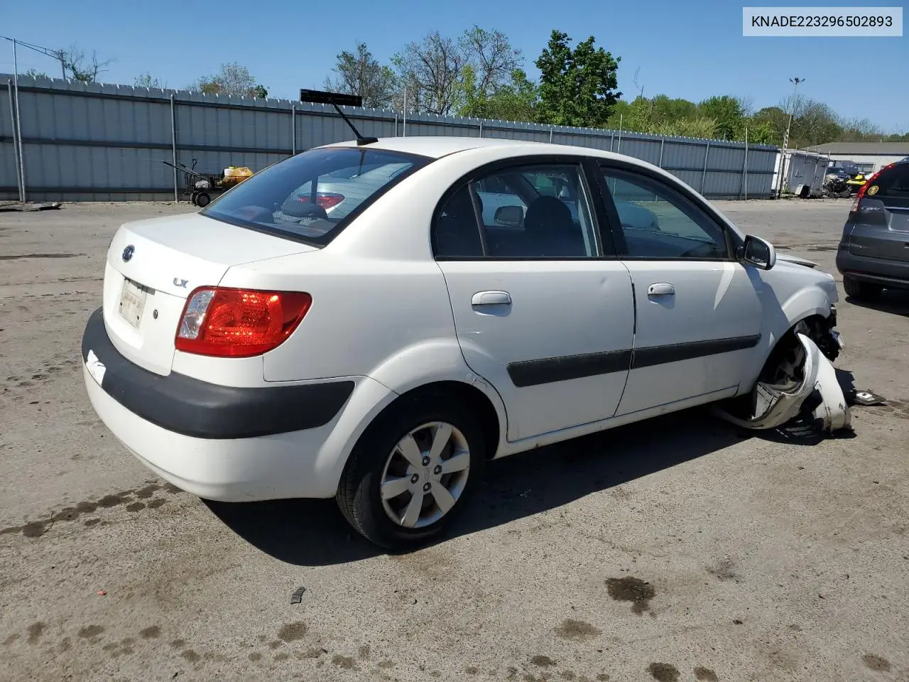 2009 Kia Rio Base VIN: KNADE223296502893 Lot: 54206415