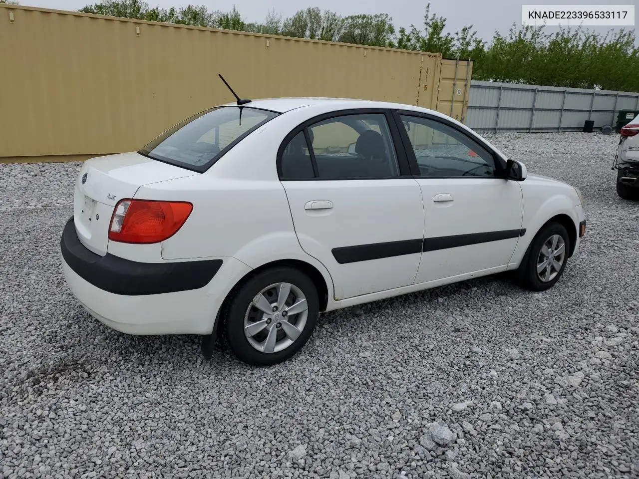 2009 Kia Rio Base VIN: KNADE223396533117 Lot: 56147735