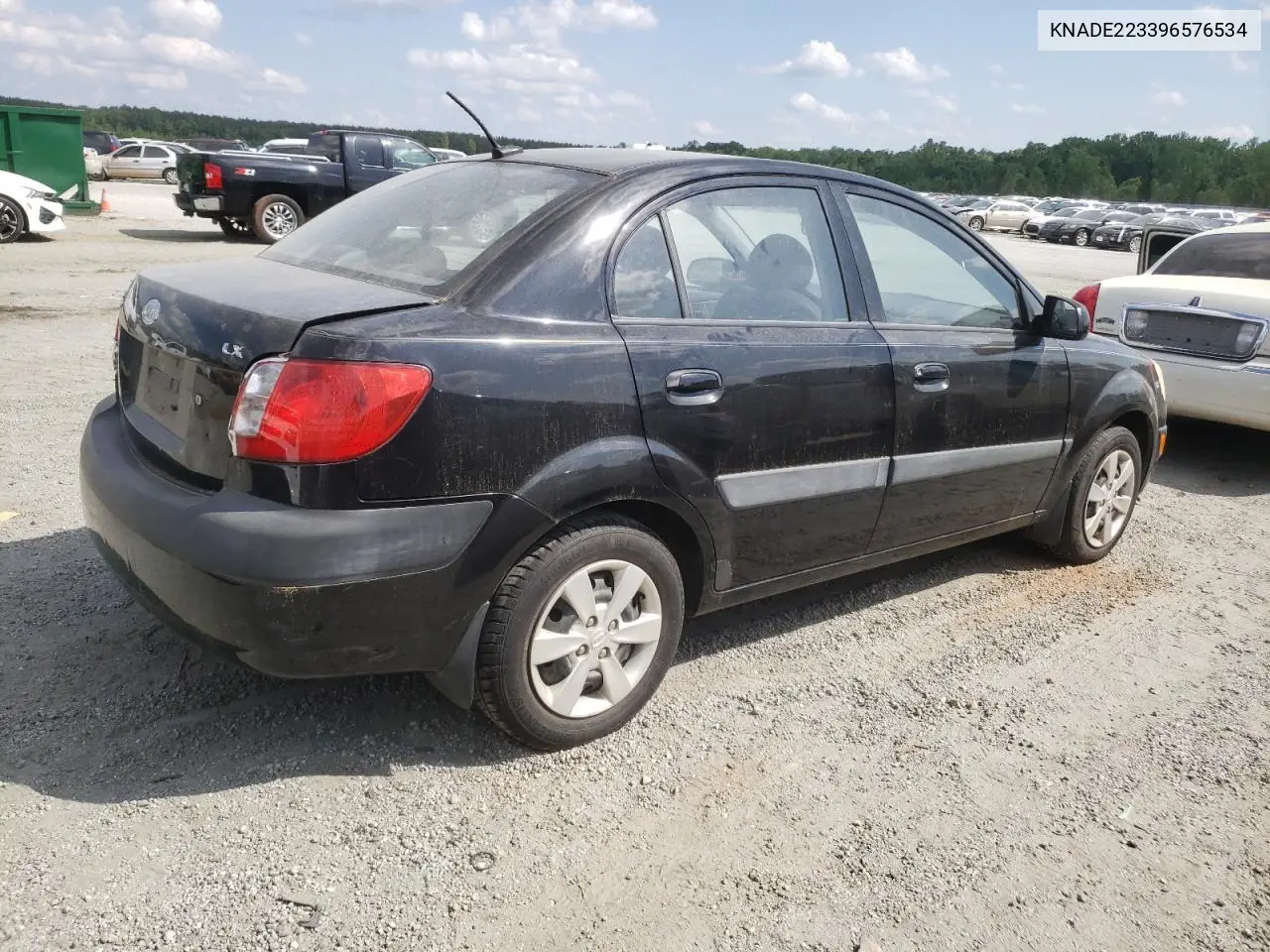 2009 Kia Rio Base VIN: KNADE223396576534 Lot: 56341645