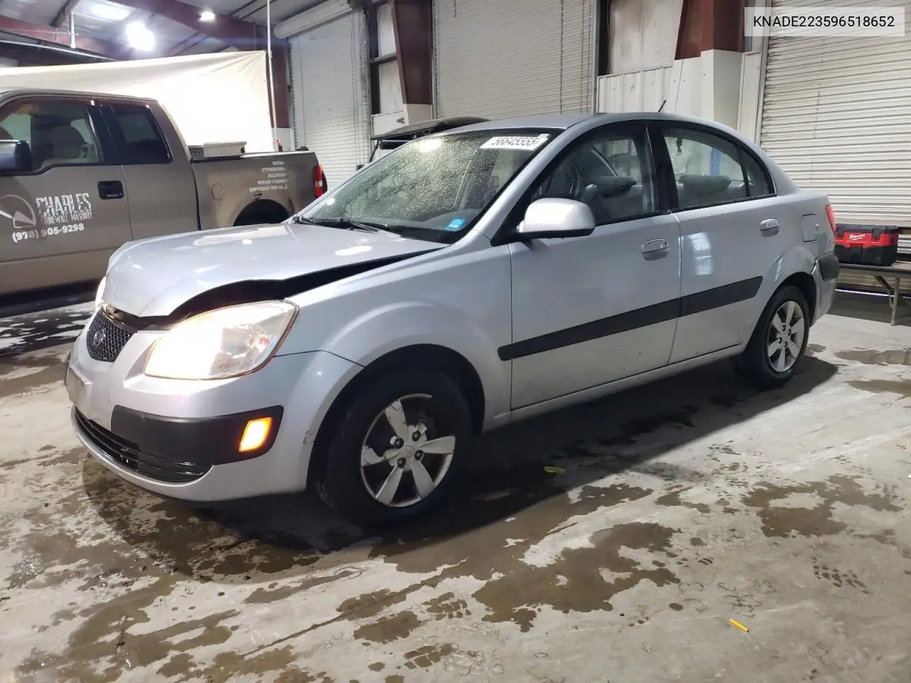 2009 Kia Rio Base VIN: KNADE223596518652 Lot: 56645555
