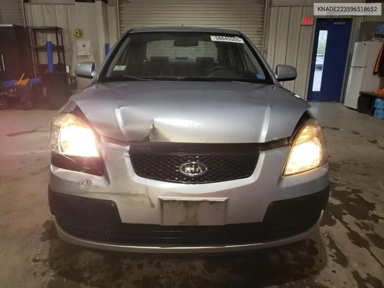 2009 Kia Rio Base VIN: KNADE223596518652 Lot: 56645555