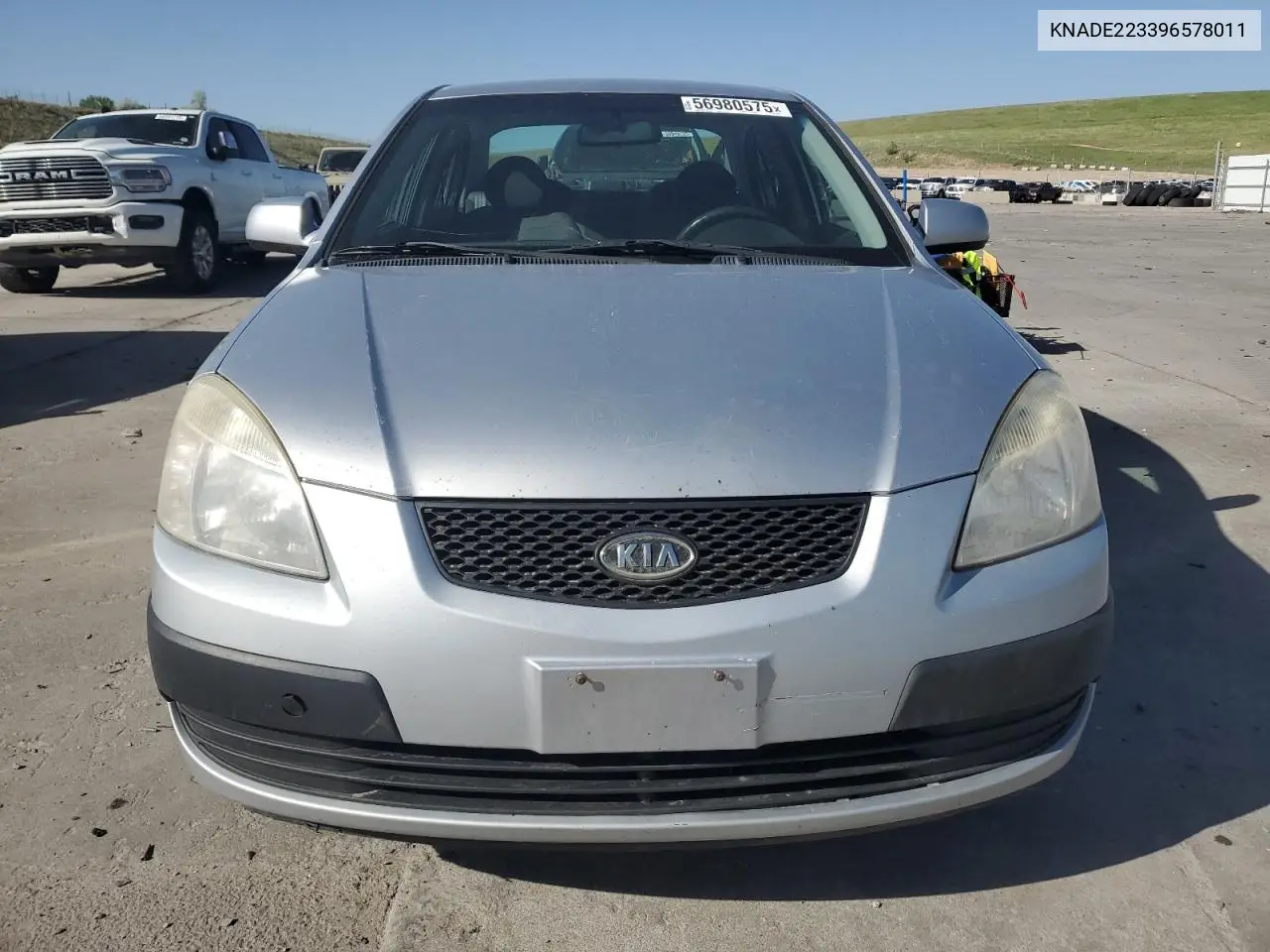 2009 Kia Rio Base VIN: KNADE223396578011 Lot: 56980575