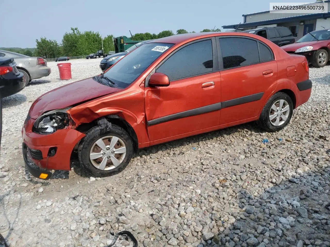 2009 Kia Rio Base VIN: KNADE223496500739 Lot: 58975395