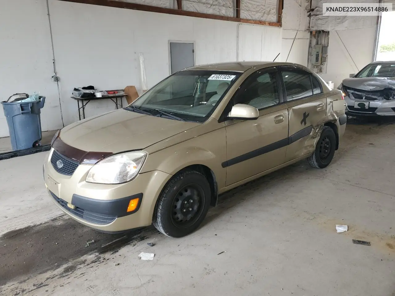 2009 Kia Rio Base VIN: KNADE223X96514886 Lot: 61037325