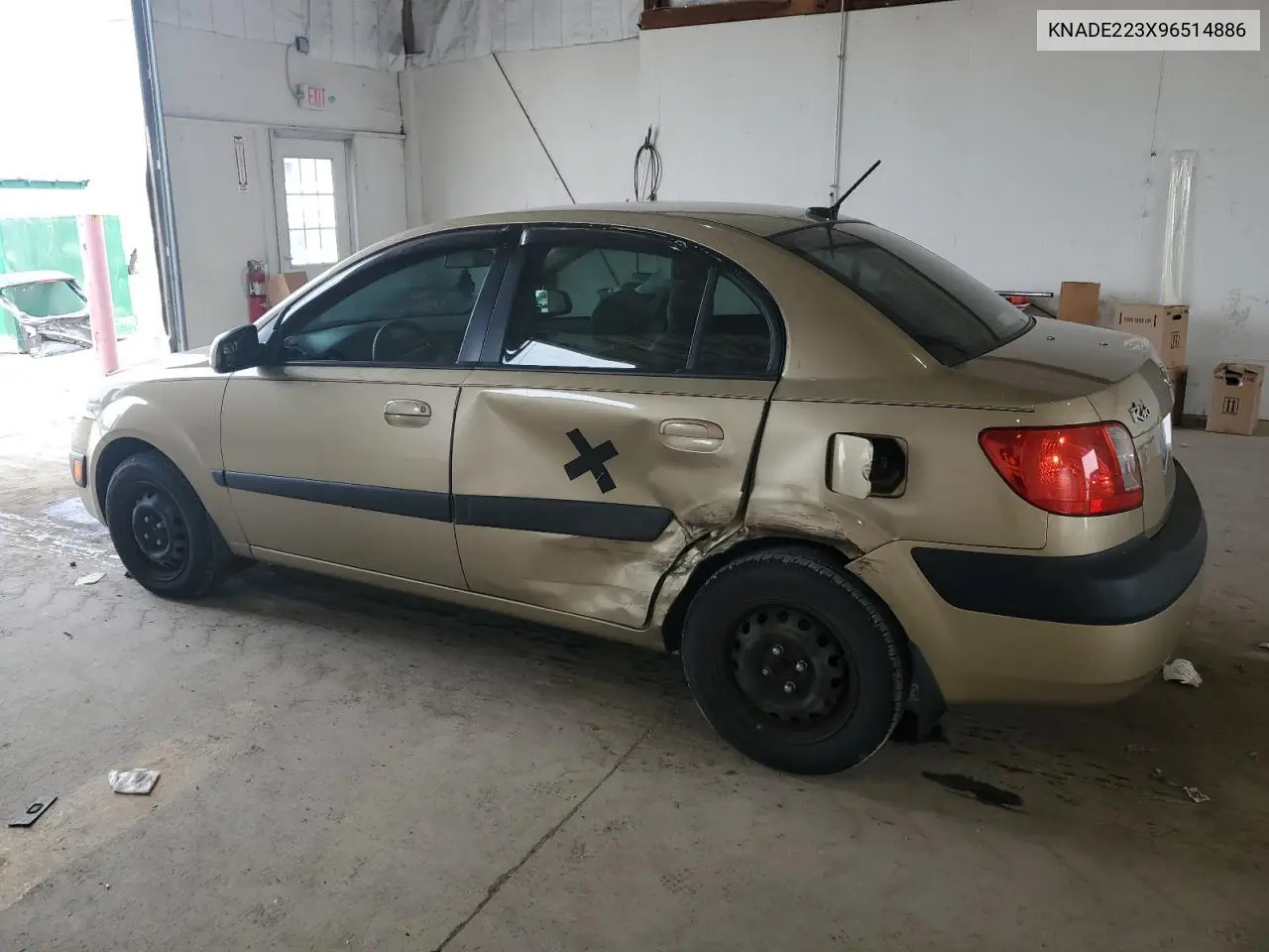2009 Kia Rio Base VIN: KNADE223X96514886 Lot: 61037325