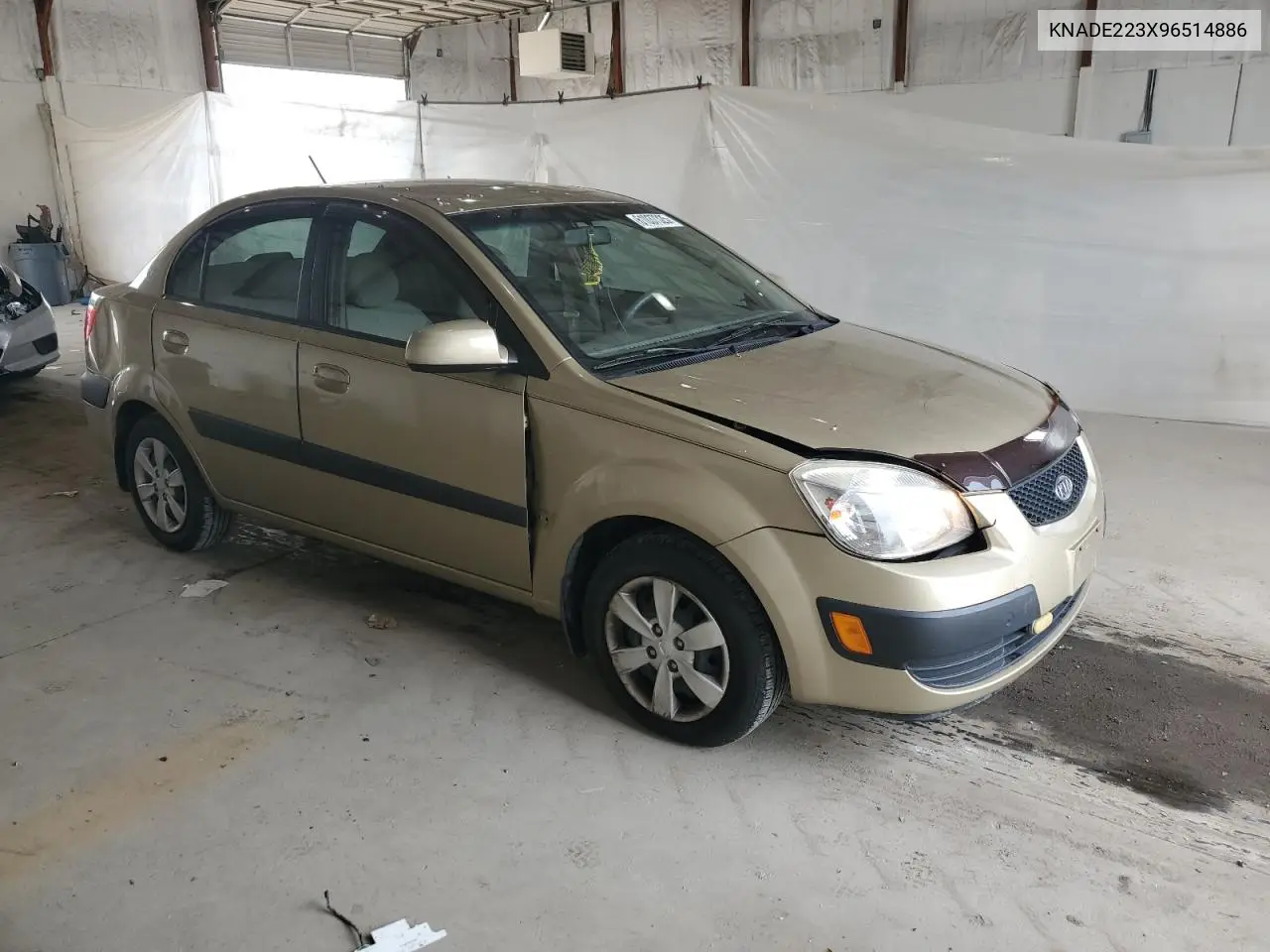 2009 Kia Rio Base VIN: KNADE223X96514886 Lot: 61037325
