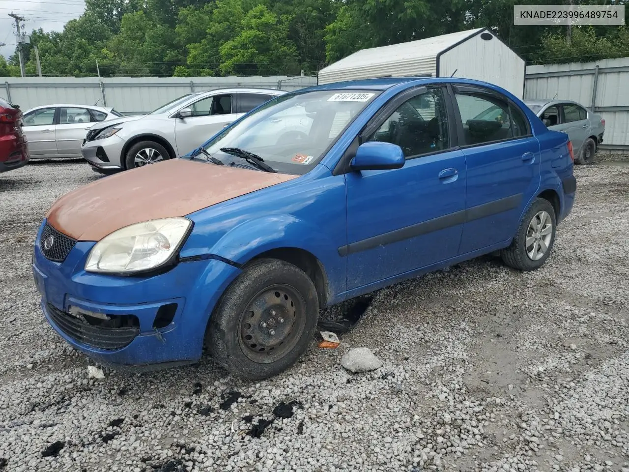 2009 Kia Rio Base VIN: KNADE223996489754 Lot: 61671205