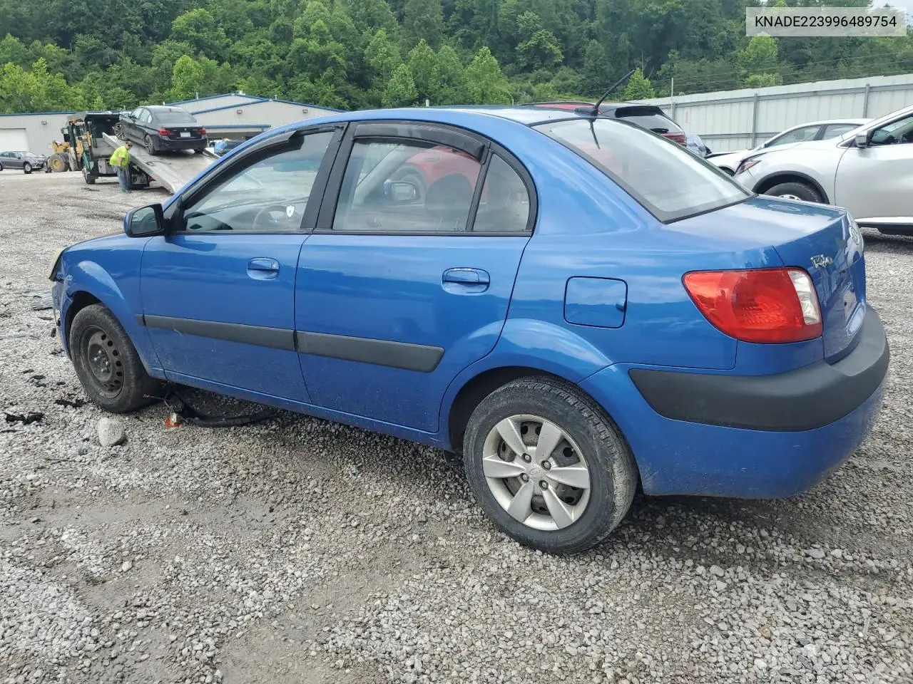 2009 Kia Rio Base VIN: KNADE223996489754 Lot: 61671205