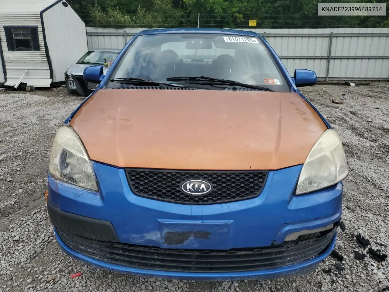 2009 Kia Rio Base VIN: KNADE223996489754 Lot: 61671205