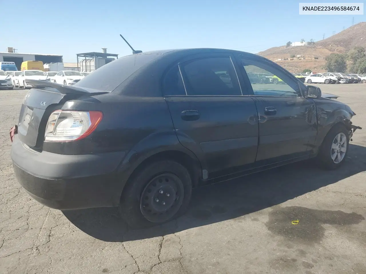 2009 Kia Rio Base VIN: KNADE223496584674 Lot: 62762945