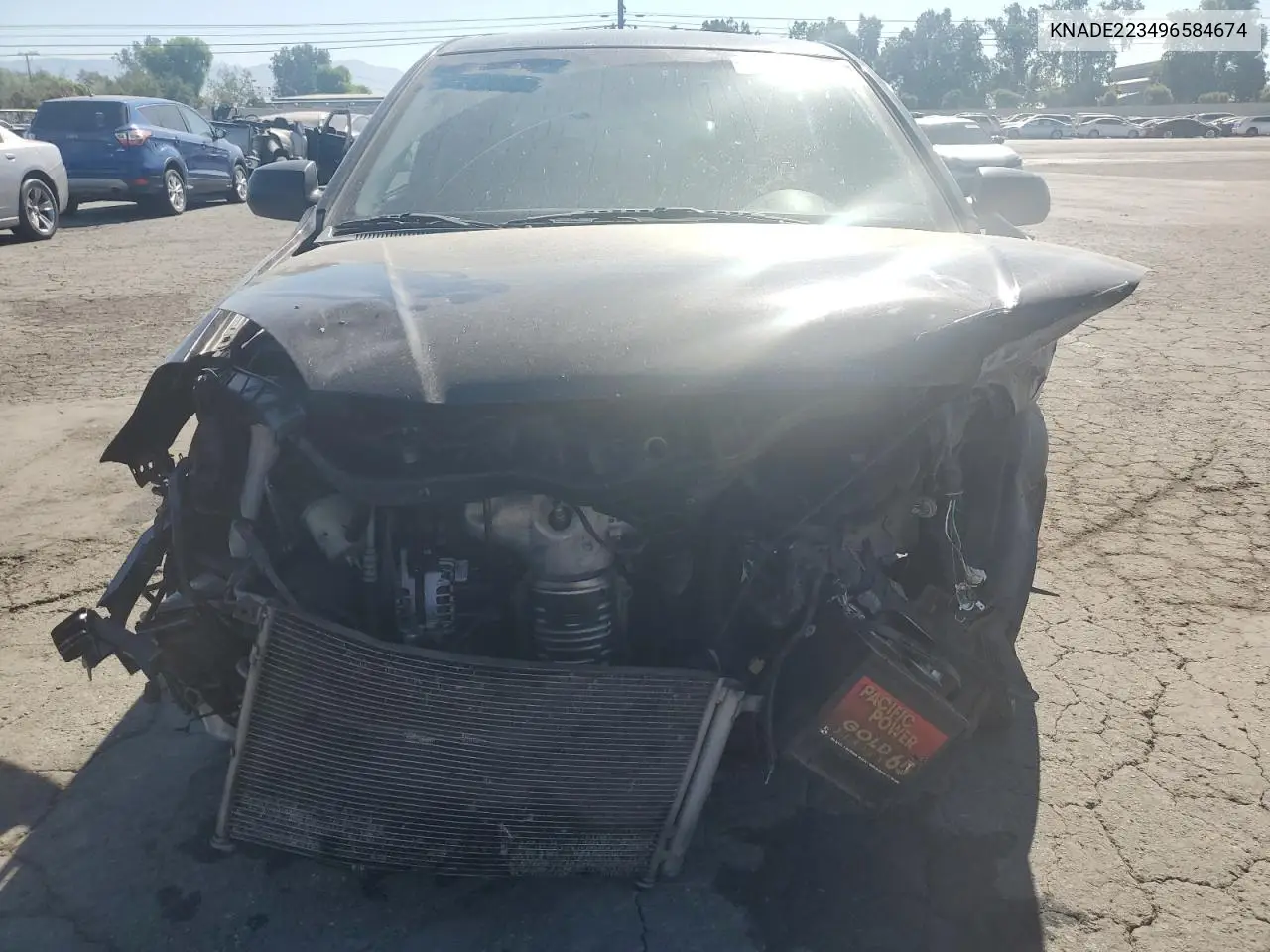 2009 Kia Rio Base VIN: KNADE223496584674 Lot: 62762945