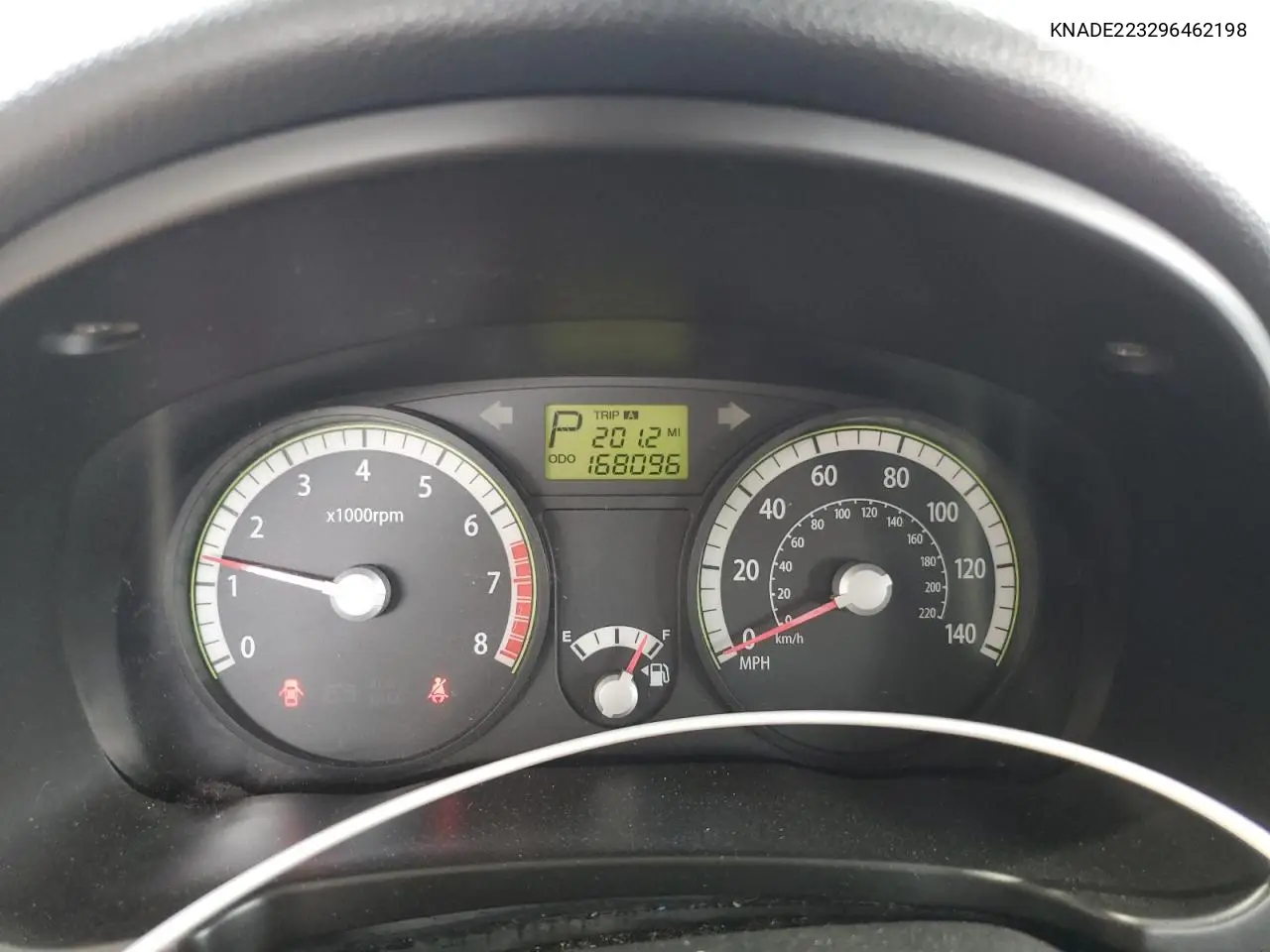 2009 Kia Rio Base VIN: KNADE223296462198 Lot: 65591425