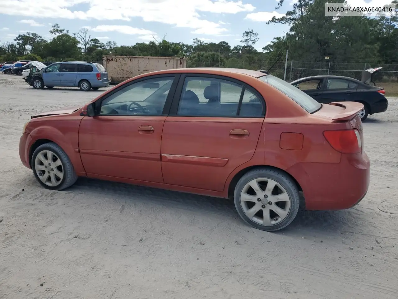 2010 Kia Rio Lx VIN: KNADH4A3XA6640416 Lot: 54934395