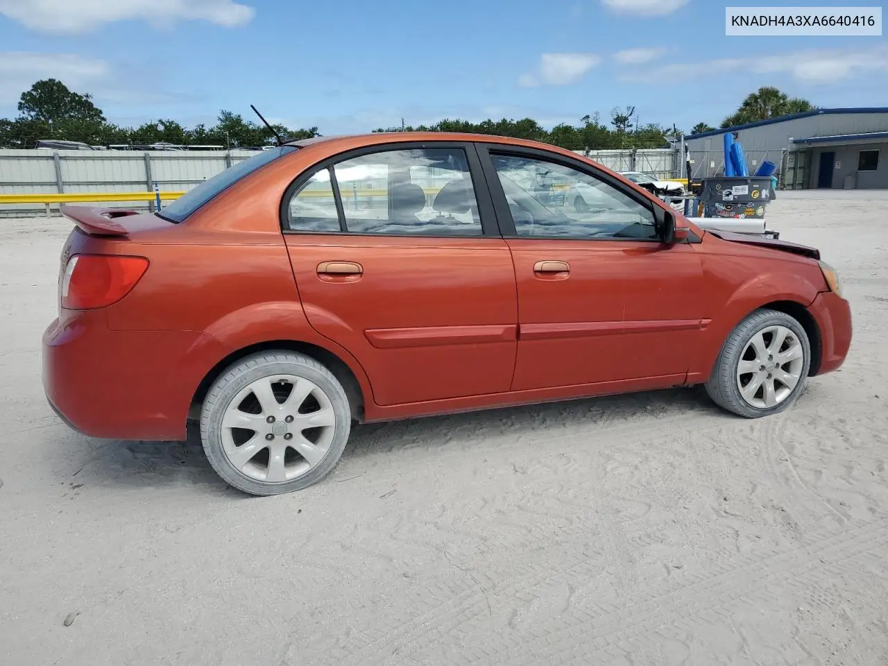 2010 Kia Rio Lx VIN: KNADH4A3XA6640416 Lot: 54934395